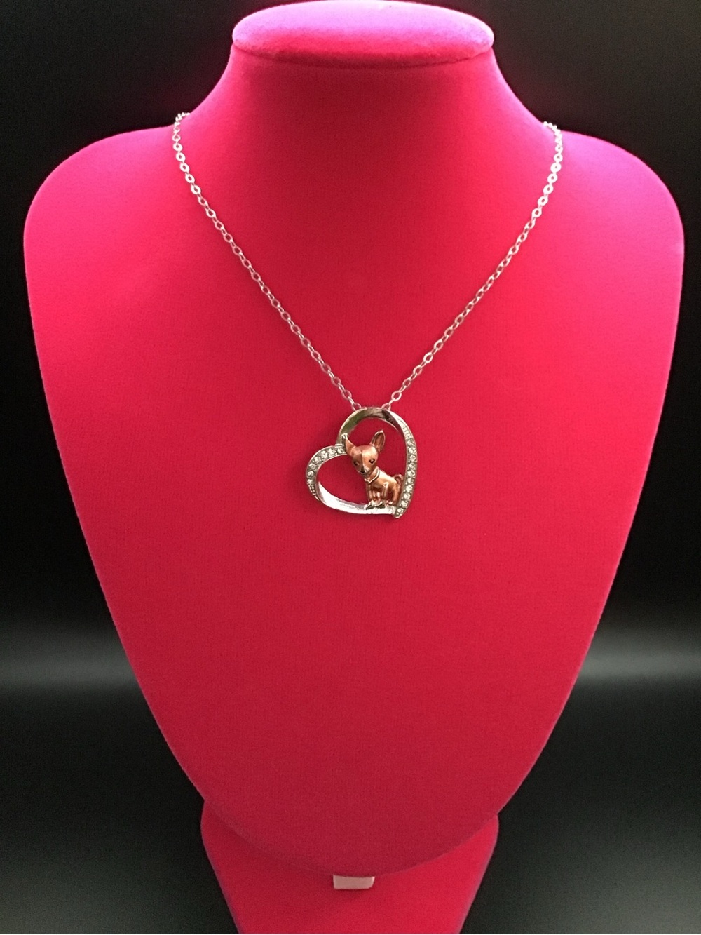 Chihuahua Heart Necklace